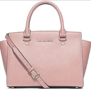 Blush pink Michael Kors Selma Large Tote Bag Purse